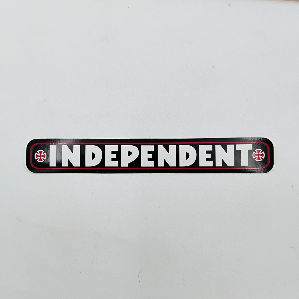 Independent Skateboard Sticker Decal 8" OG Bar Logo Black Red White Vintage 1990
